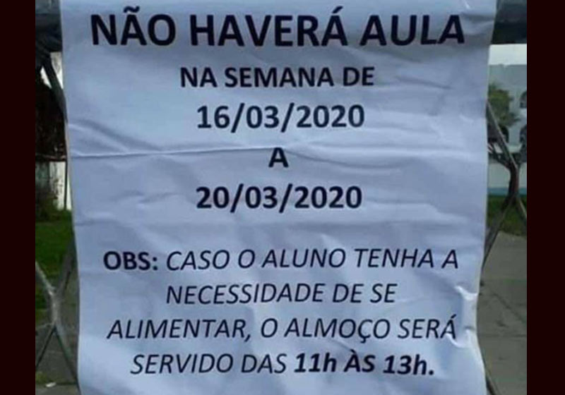 Cartaz do CIEP Gilberto Freyre - Foto: reprodução / Instagram