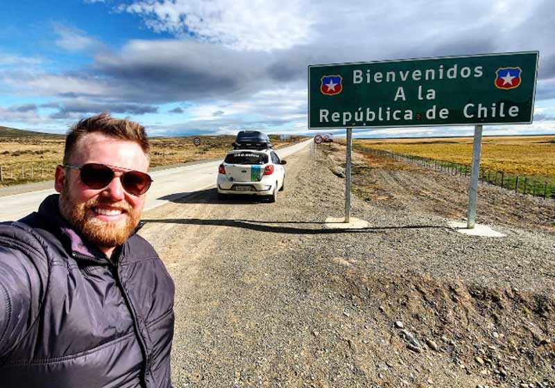 O brasileiro Gustavo Blume na chegada ao Chile - Foto: arquivo pessoal|||||