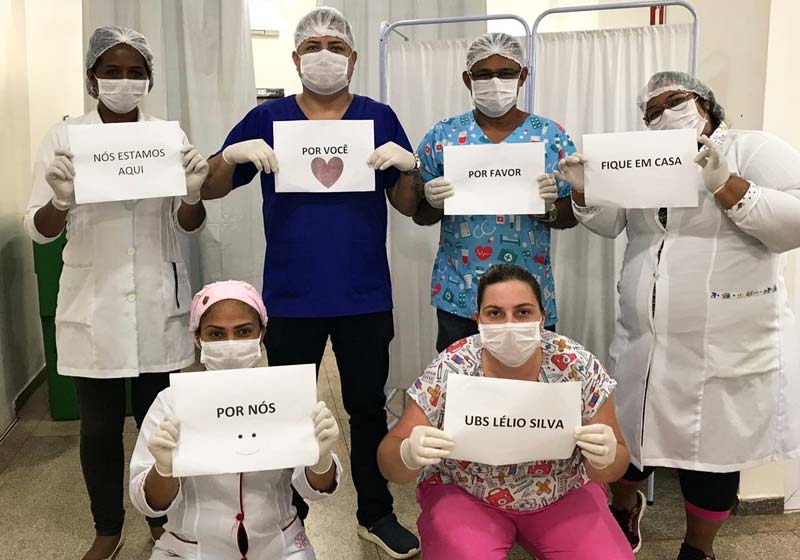 Apelo dos profissionais de saúde: Foto: PMM/Divulgação||