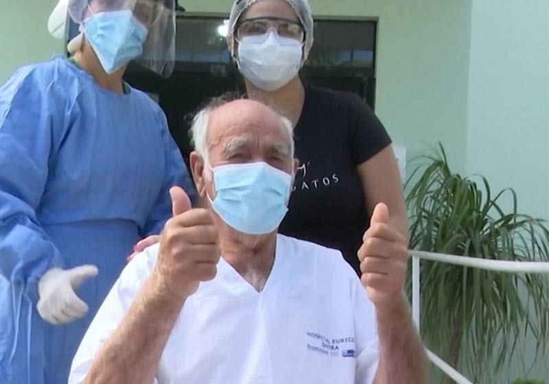 David José, 90 anos, alta em 22/05 - Foto; reprodução / TV Bahia