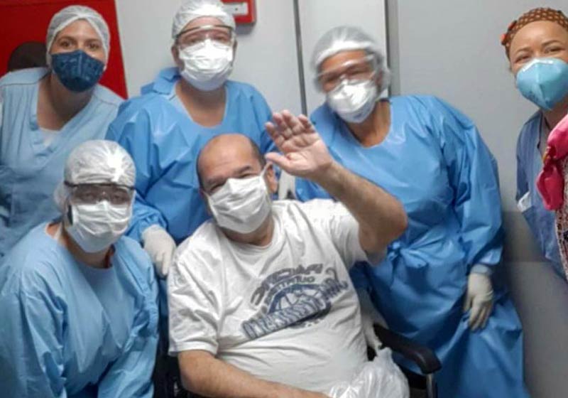 Paulo Zoghbi, venceu a Covid no DF - Foto: divulgação/Hospital Santa Luzia