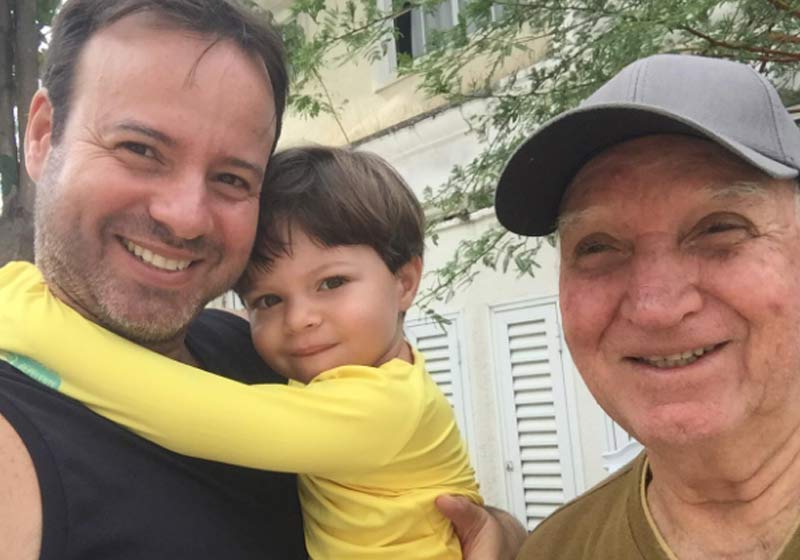 Fábio, Gael e Seu Francisco - Foto: arquivo pessoal