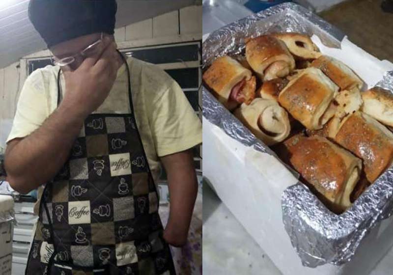 Rafael e os salgados - Fotos: reprodução / Facebook