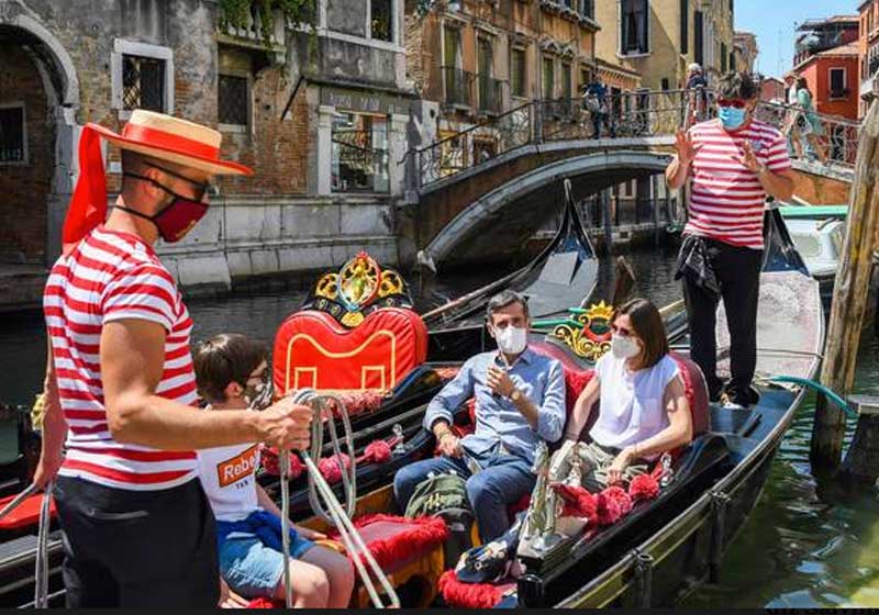 Passeio de gôndola em Veneza - Foto: AFP