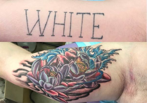 Tattoo racista é encoberta - Fotos: GoFoundMe