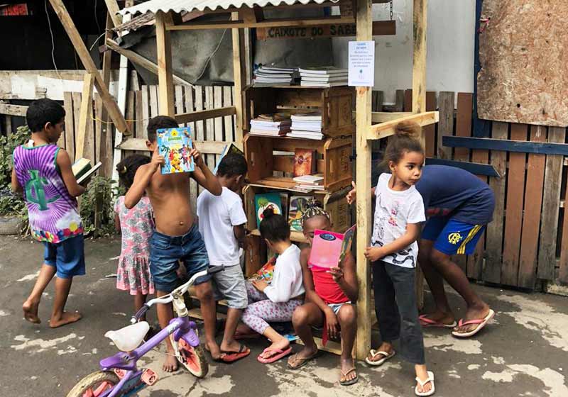 Crianças no Caixotes do Saber - Foto: André Melo