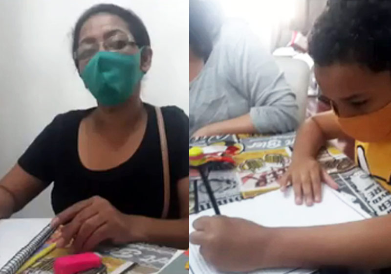 Avó e neto estudam juntos na quarentena - Fotos: Gláucia Carvalhaes/Arquivo pessoal