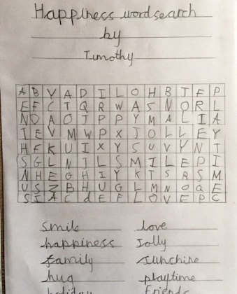 o caça-palavras artesanal do garotinho