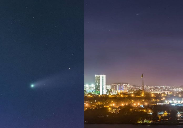 cometa-foto-close Cometa cruzando céu de Brasília - Foto: Leo Caldas