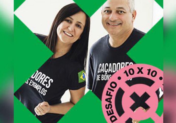 desafio-10x10-caçadores-close Iara e Eduardo no Desafio 10x10 - Foto: reprodução