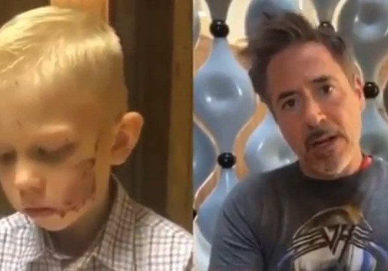 Bridger assistindo Robert Downey Jr - Foto: reprodução / Instagram