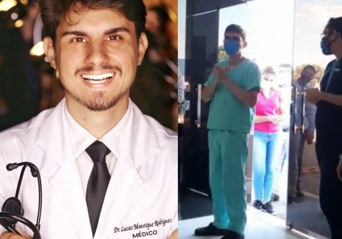 medico-volta-trabalho-close Médico Lucas Manrique - Foto: reprodução / Facebook