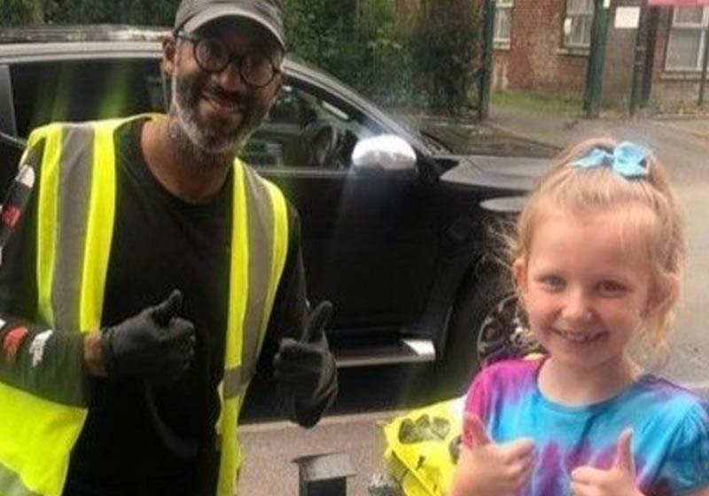 Tim Joseph e Tallulah - Foto: reprodução / Twitter / Amy Roberts