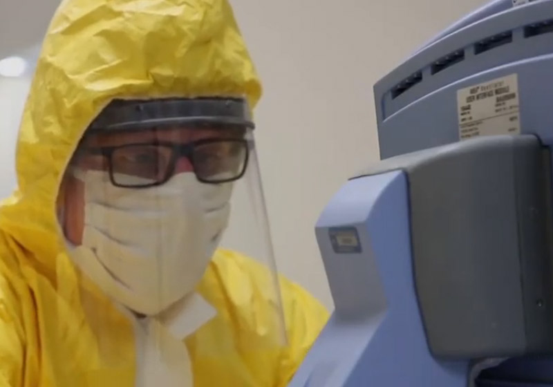 Respirador consertado - Foto: reprodução / SENAI