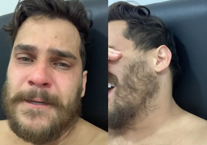 Cauan chora ao ter alta da UTI - Fotos: reprodução / Instagram