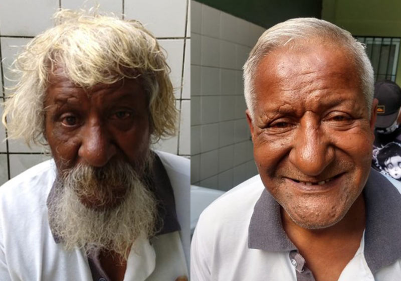 Aparecido antes e agora - Fotos: Divulgação / Alex Mãos de Tesoura