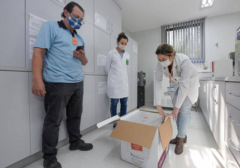 Doses pra teste da coronavac Foto: Divulgação