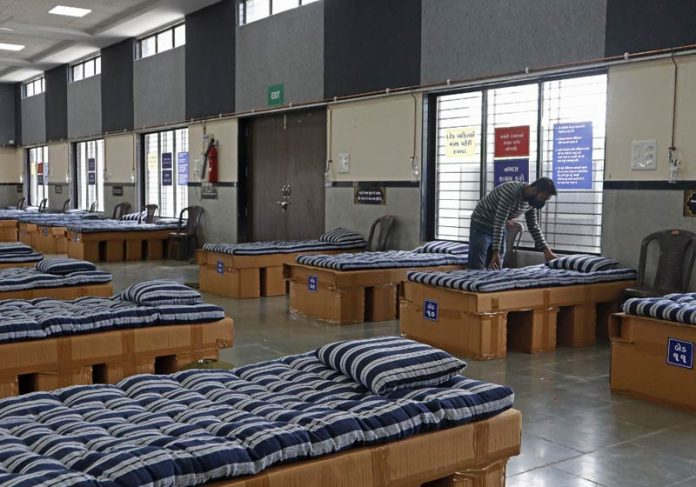 empresario-hospital-covid-close Escritório que virou hospital - Foto: AFP