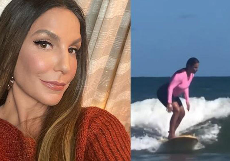 Ivete Sangalo surfando - Fotos: Instagram/reprodução