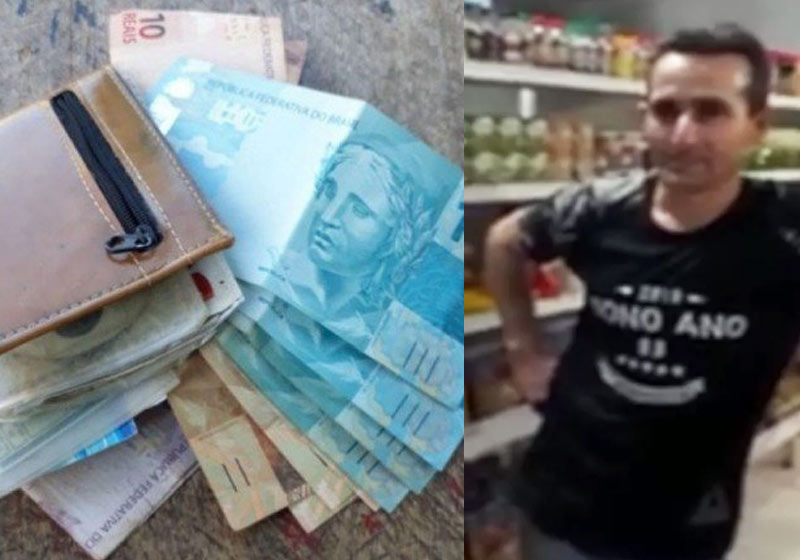 A carteira, o dinheiro e Odair - Fotos: Arquivo pessoal/ Anízio de Faria