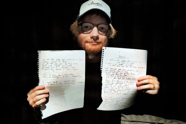 Manuscritos de Ed Sheeran - Foto: Mirror