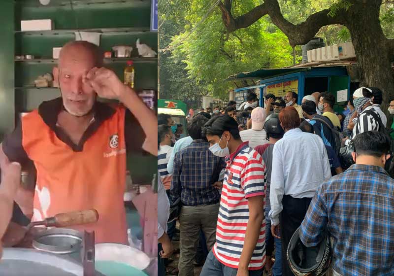 O desespero e depois a fila - Fotos: reprodução / Twitter