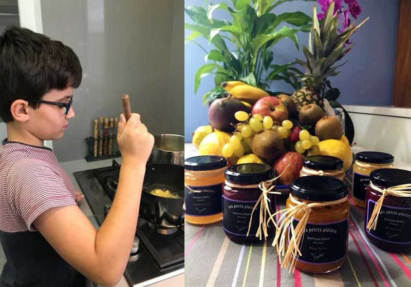 Thomas fazendo geléia - Foto: reprodução / lespetitsplaisirs