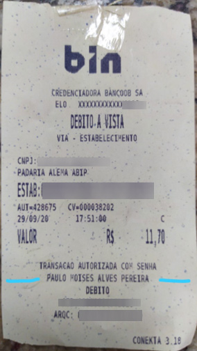 ticket com o valor errado - Foto: Alysson Braz Lopes
