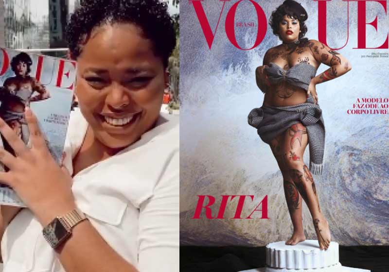 Rita Carreira comemora capa da Vogue Brasil - Fotos: reprodução / Vogue / Instagram