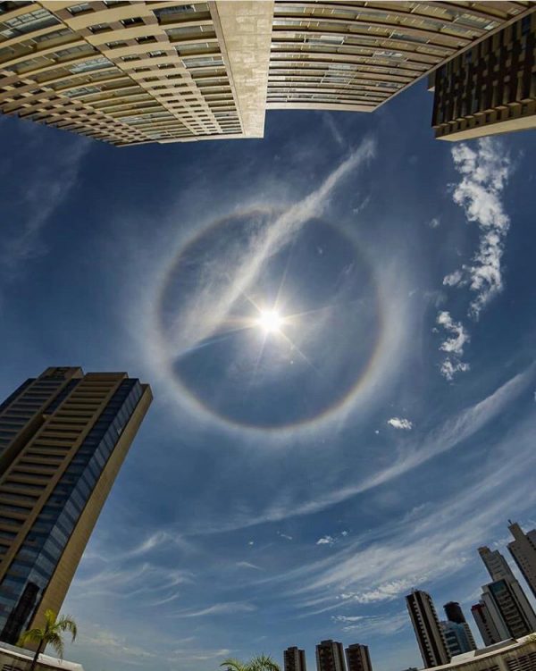 Halo solar em Brasília - Foto: Fotografia e Astronomia/Instagram