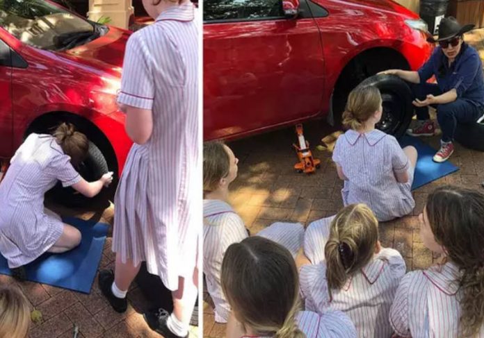 meninas_carros Foto: Facebook / Stella Maris College