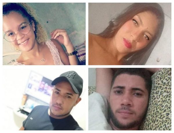 Os irmãos Natália, Fernanda, Diego e Clécio - Fotos: reprodução