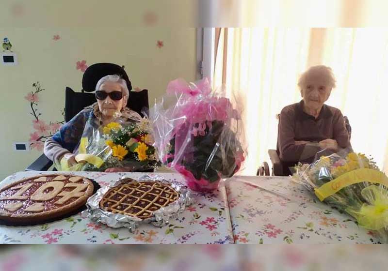 Pierina e Vittoria no aniversário - Foto: Insieme per Alta Valle Intelvi