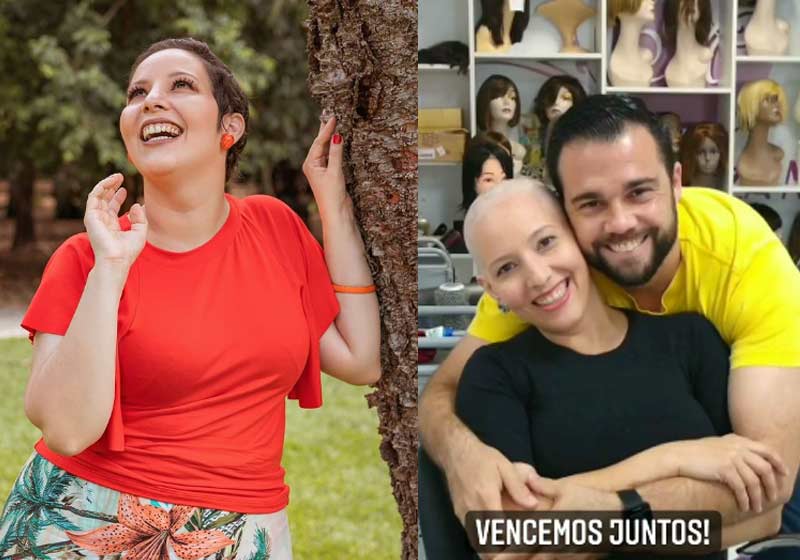 Priscila agora e antes, com o marido - Fotos: reprodução / Instagram