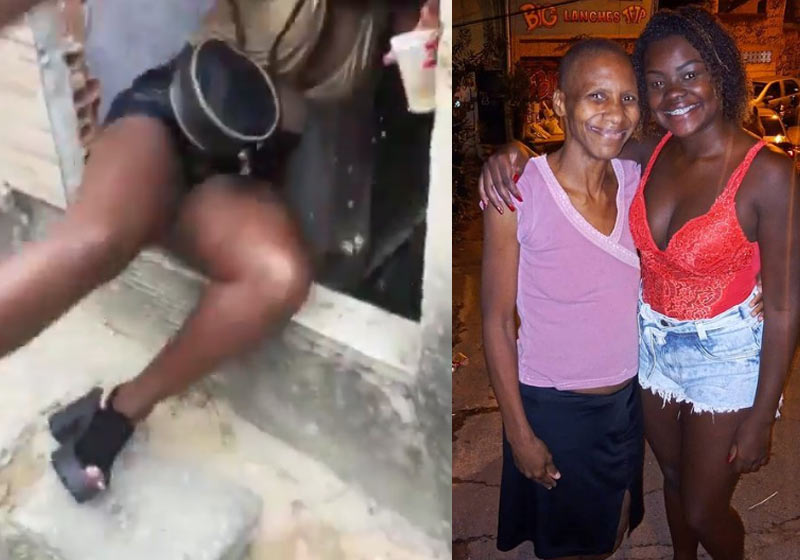 Deise caindo e com Ana Paula - Fotos: Instagram