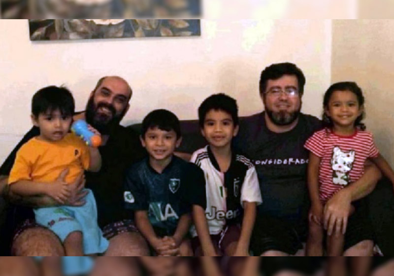 Rafael, Pedro e os filhos - Foto: arquivo pessoal