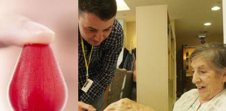 Jovem cria água em forma de bala para hidratar idosos com Alzheimer Idosa feliz ao receber gotas de gelatina - Fotos: Jelly Drops