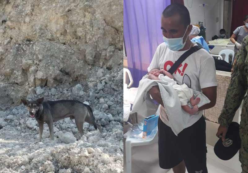 Blacky, o motociclista e o bebê - Fotos: Sibonga WCPD's Facebook