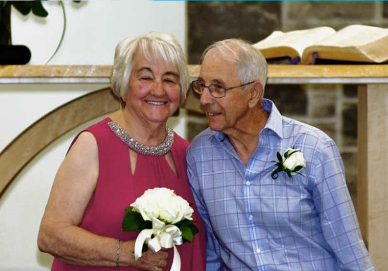 Fred Paul e Florence Harvey no dia do casamento Foto: Bob Schmutz