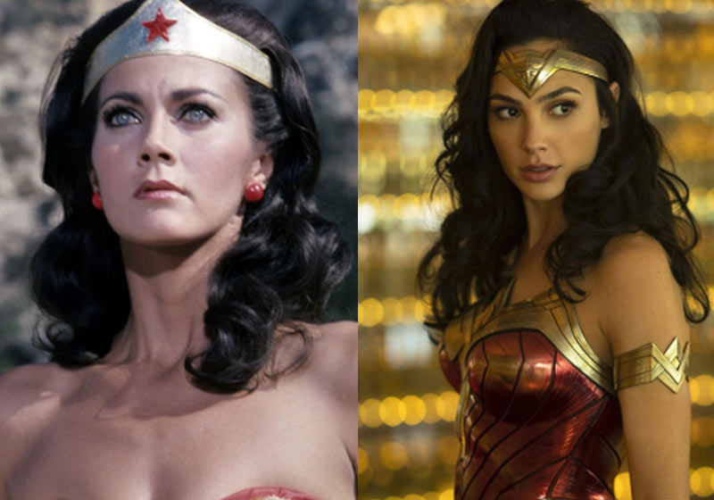 Lynda Carte e Gal Gadot como Mulher Maravilha - Fotos: Warner Bros / CBS / Divulgação