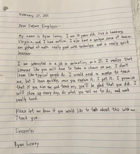Ryan escreveu uma carta de apresentação sincera e repleta de sentimentos. - Foto: reprodução LinkedIn