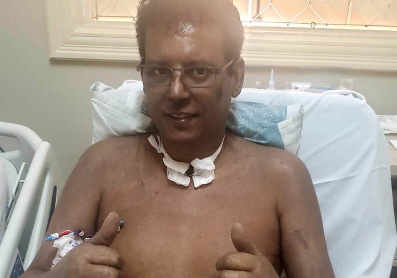 Rogério Maria depois do coma - Foto: arquivo pessoal