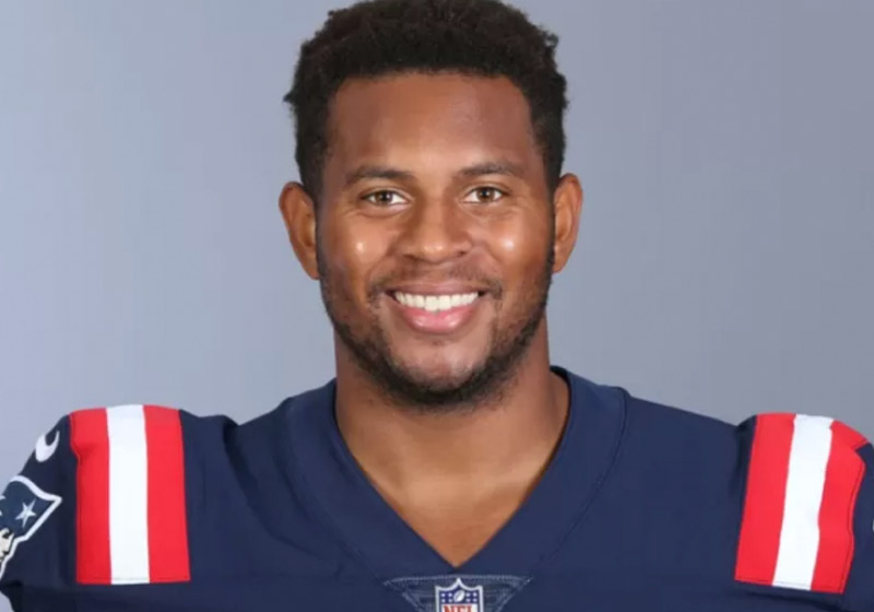 O jogador Justin Herron que salvou a professora da agressão sexual - Foto: Divulgação/NE Patriots