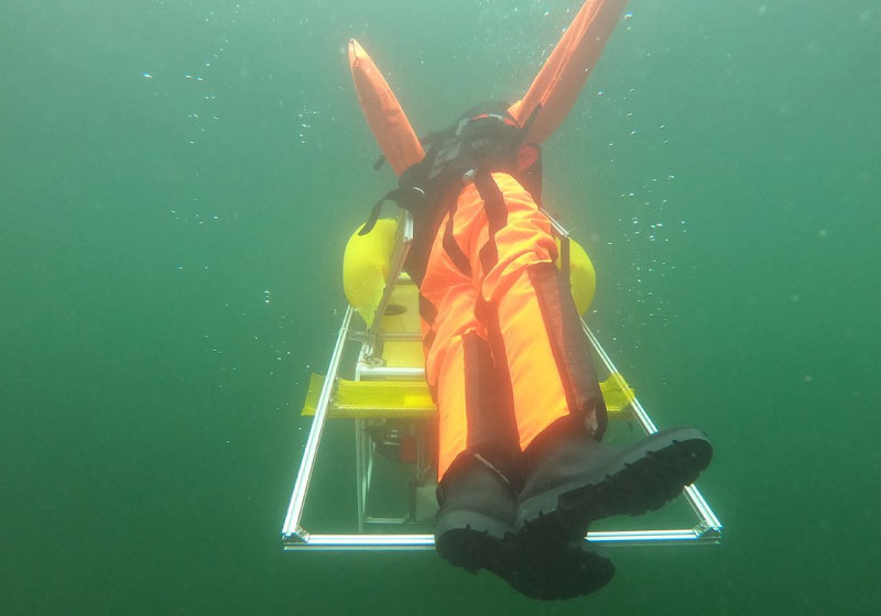 O robô é acionado a partir de um padrão de movimento. - Foto: S.Thomas Wasserwacht Halle