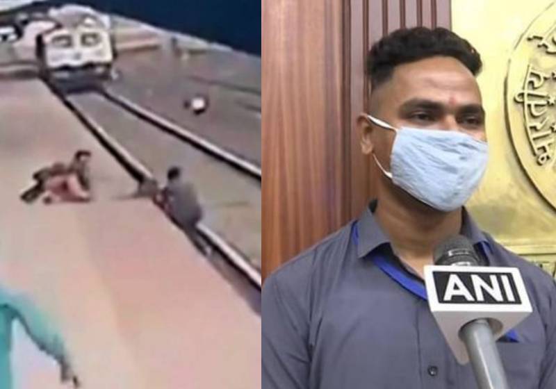 Mayur Shelkhe divide recompensa com menino que salvou na linha do trem - reprodução / Instagram @railminindia e TGN