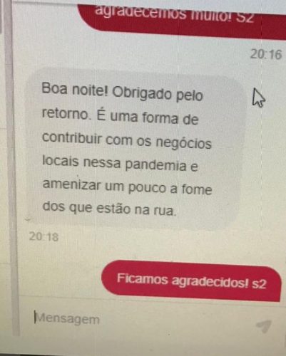 Conversa da lanchonete com o cliente - Foto: reprodução Instagram