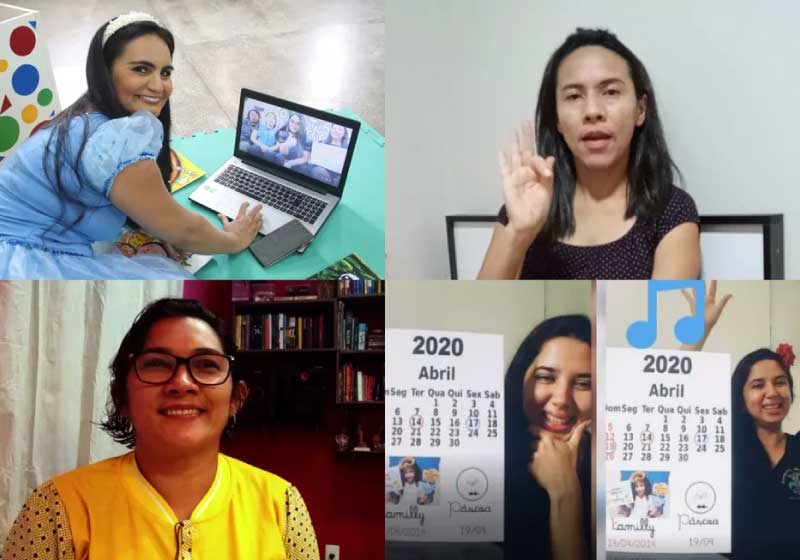 Professoras receberam prêmio por boas práticas durante a pandemia. - Foto: reprodução