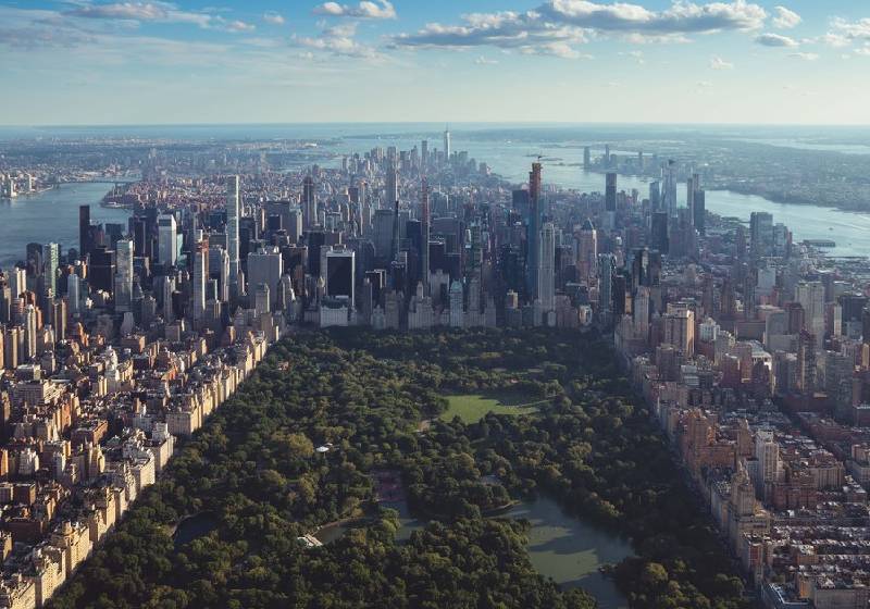 Vista aérea do Central Park, em Nova York - Foto: Jermaine Ee/Unsplash