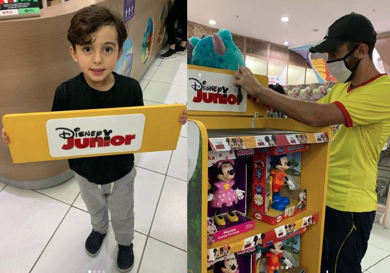 Dennis, a placa e o vendedor José - Fotos: reprodução / Instagram