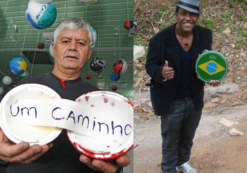 Fernando e um jovem abrigado na chácara - Fotos: divulgação